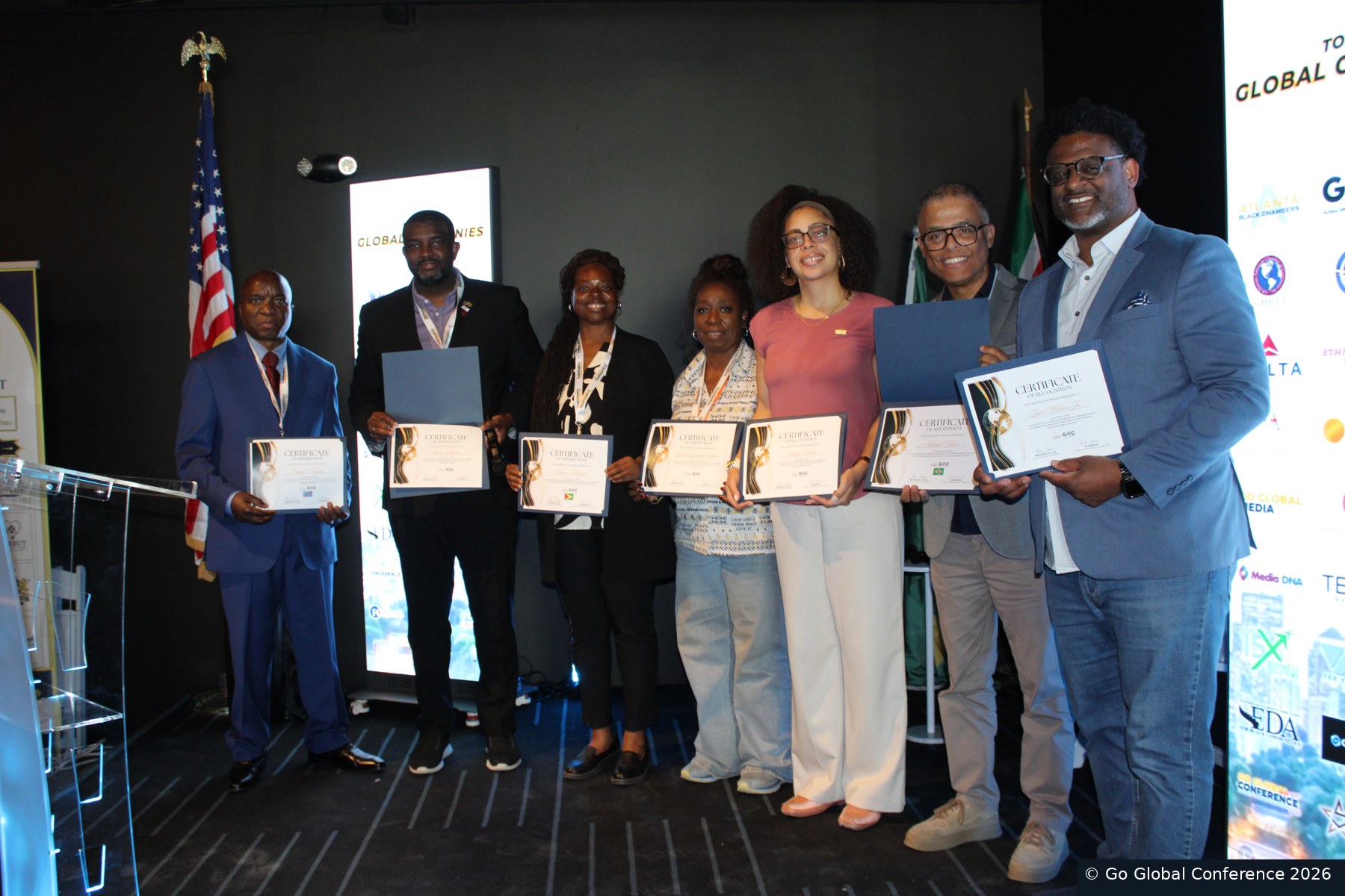 Partner recognition on stage at the 2026 conference · GGC 2026